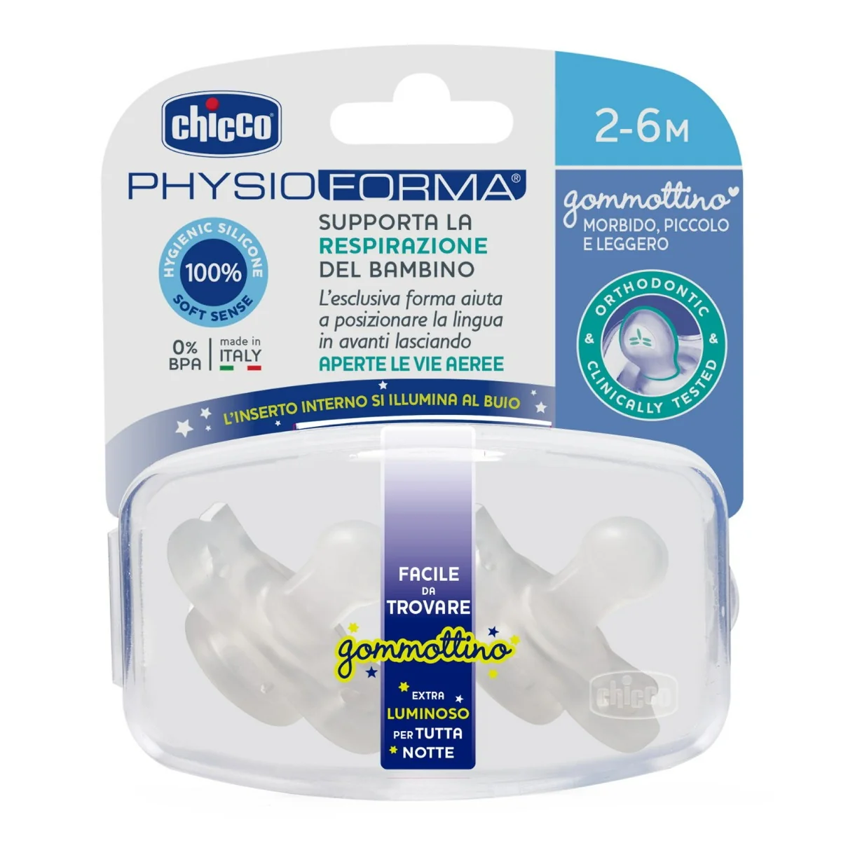 Chicco Gommottino Lumi Sil 2-6M 2P