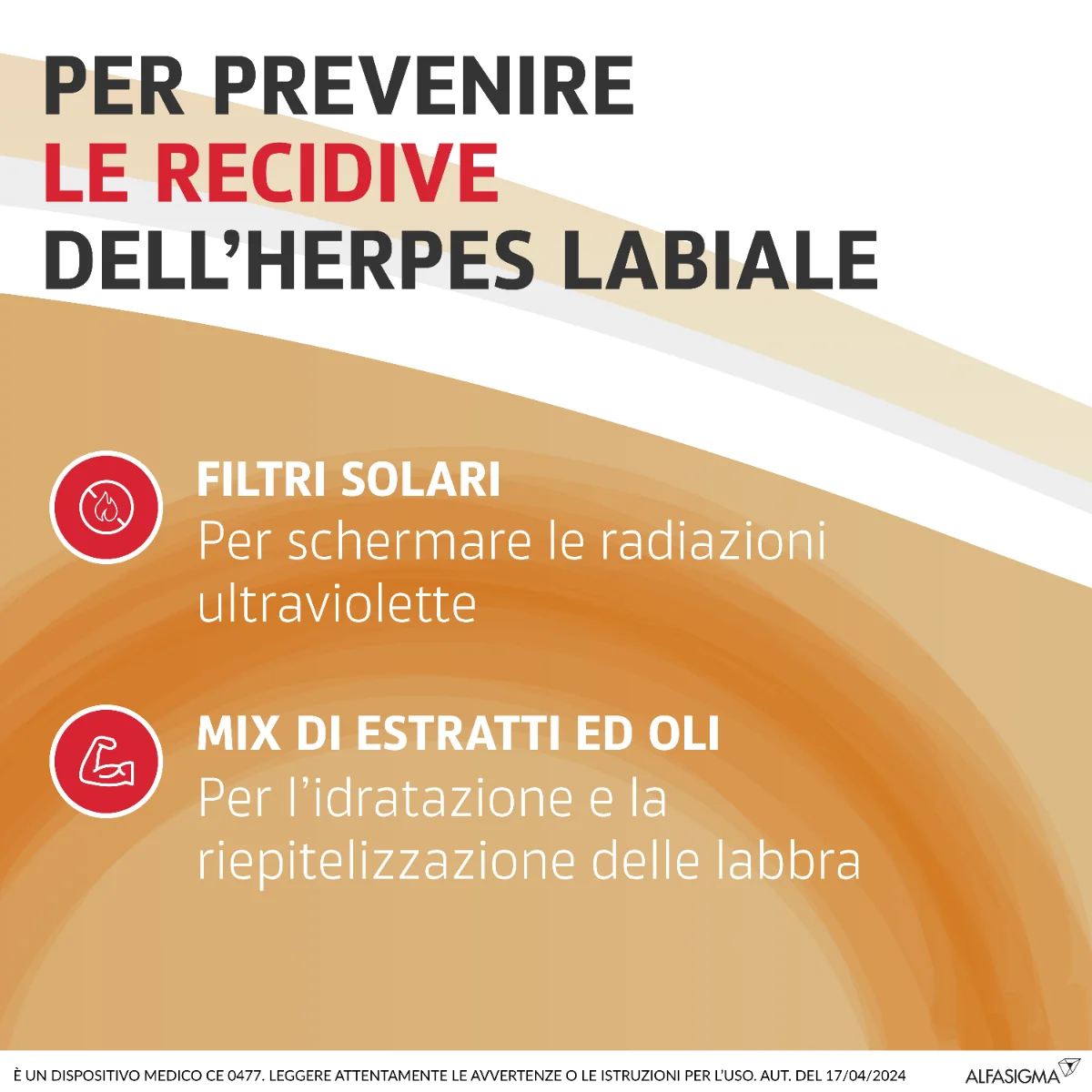 Herpesun Defend 5 ml Stick Labbra per Herpers Labiale