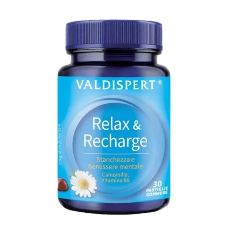 Valdispert Relax&Recharge 30 Pastiglie Gommose Indicato per Contrastare la Stanchezza Psico-Fisica