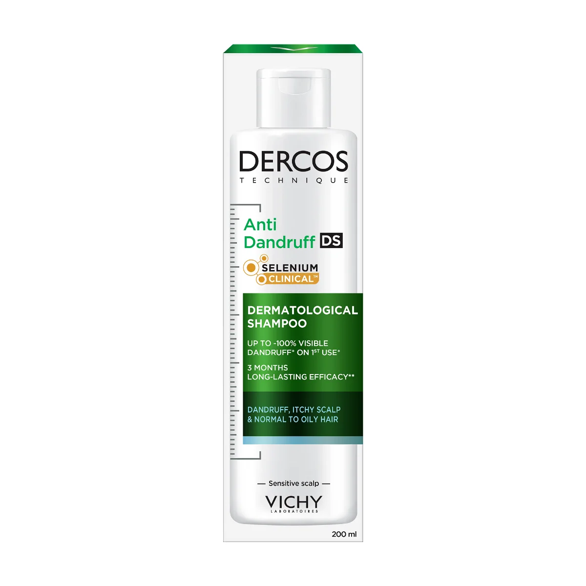 Vichy Dercos Shampoo Antiforfora 200 Ml Trattamento Ideale per Capelli Normali-Grassi
