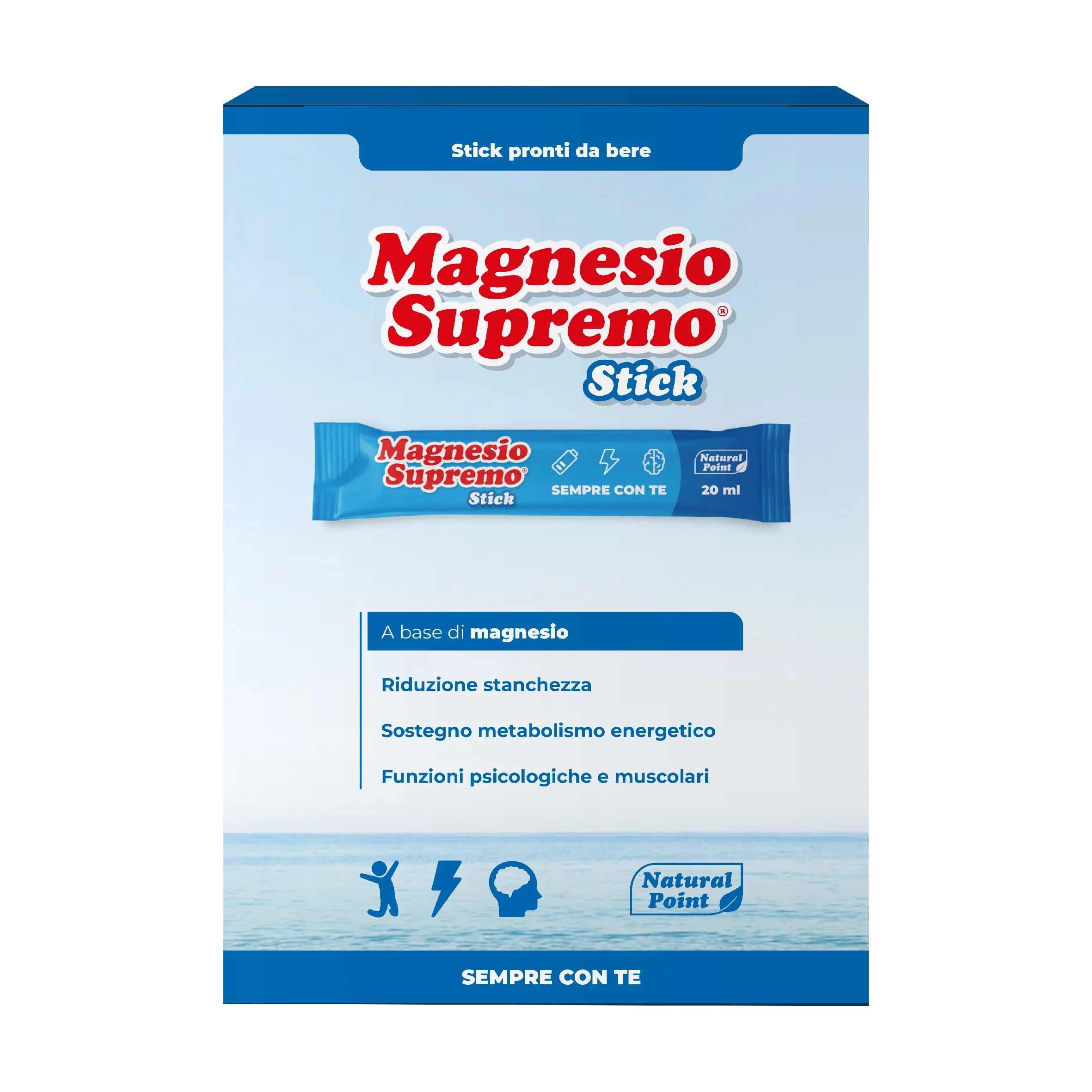 Natural Point Magnesio Supremo 20 Stick Integratore Alimentare