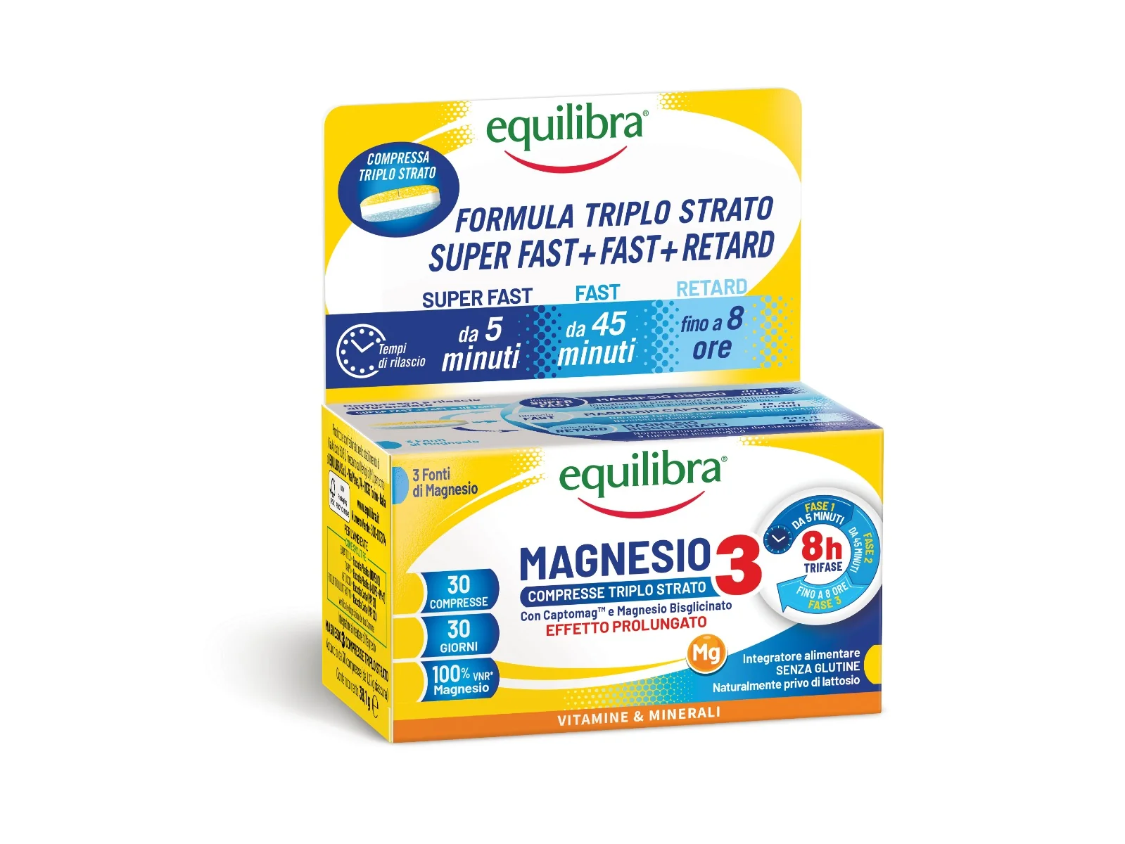 Equilibra Magnesio 3 30 Compresse Triplo Strato Stanchezza e Affaticamento