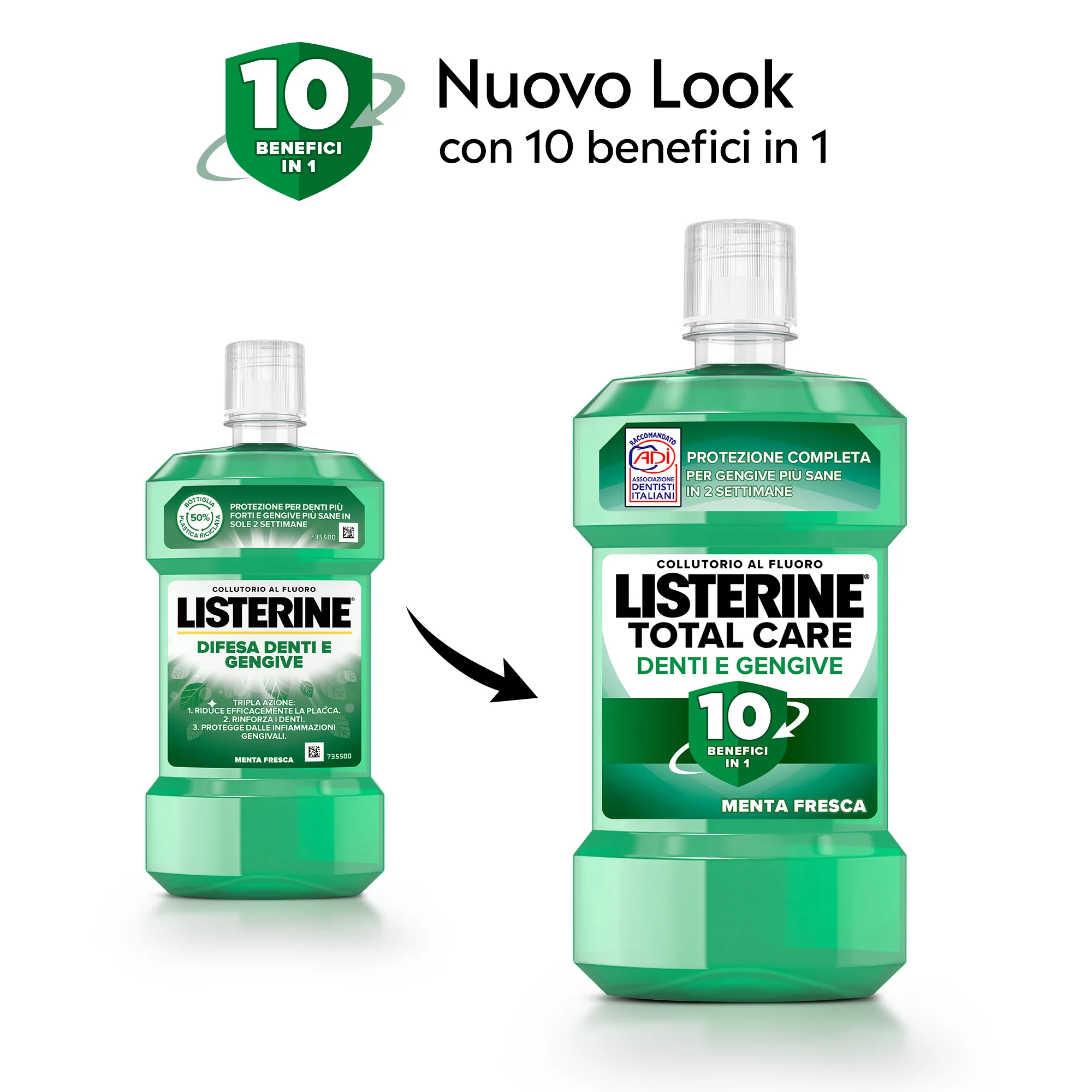 Listerine Difesa Denti e Gengive Collutorio 500 ml Menta delicata