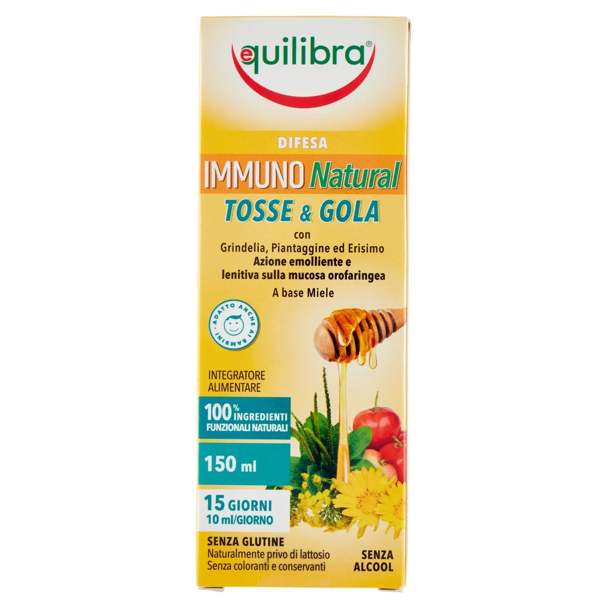 Equilibra Immuno Natural Tosse & Gola 150 Ml Sistema Immunitario