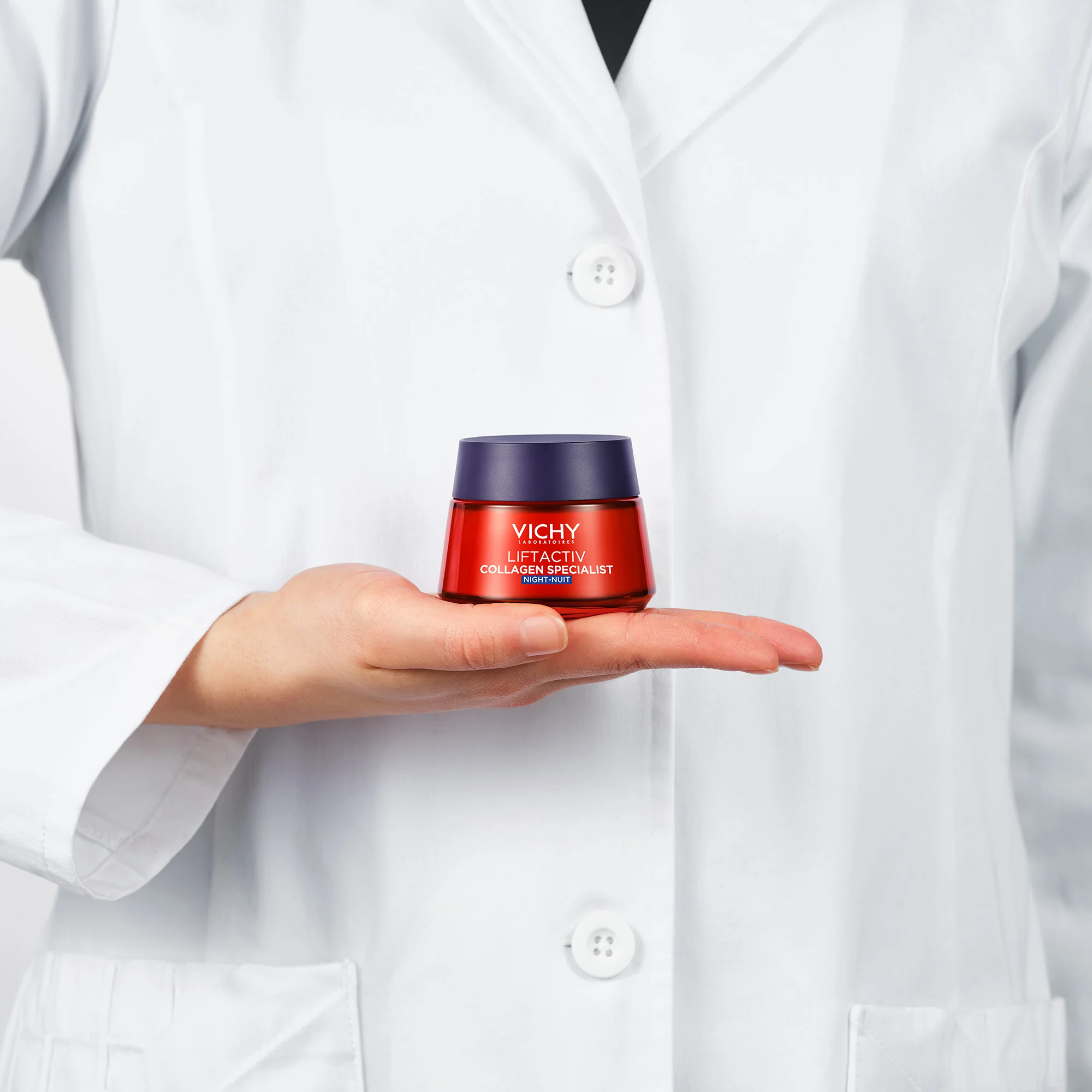 Vichy Liftactiv Collagen Specialist Crema Notte 50 Ml Anti-età con Peptidi Pro-Collagene