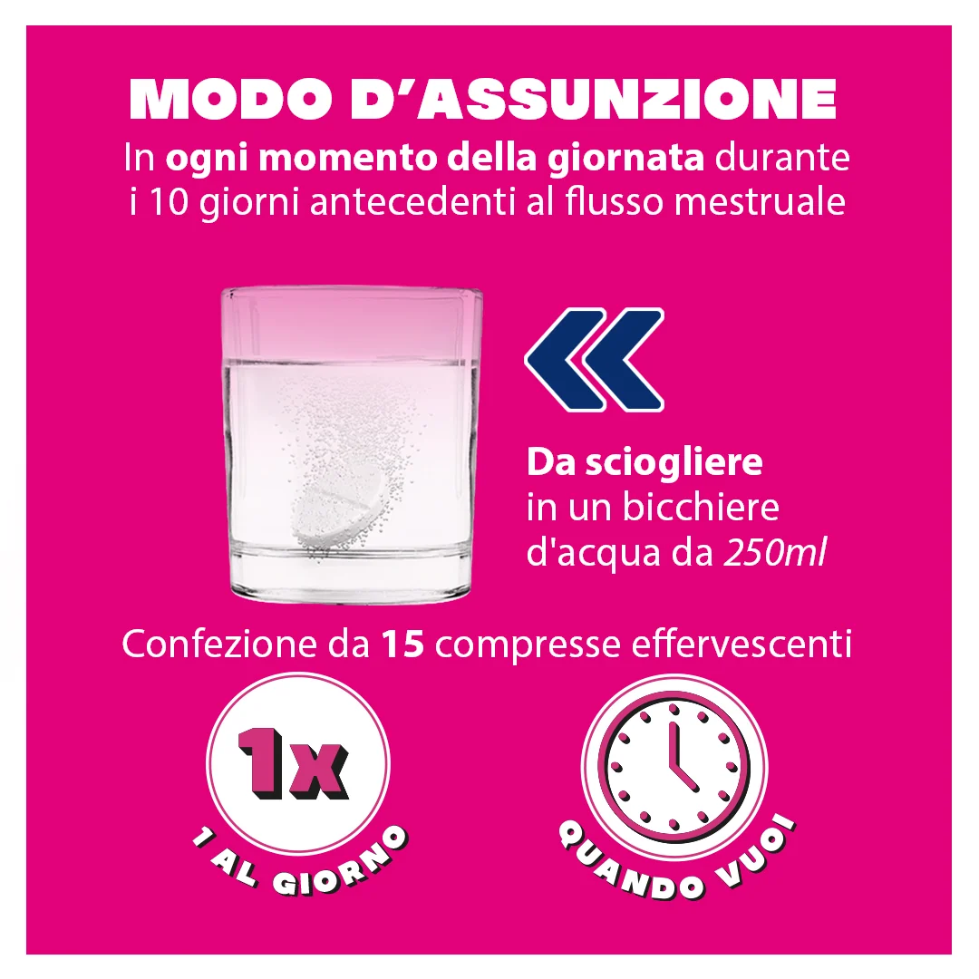 Buscofen Premestruale 15 Compresse Effervescenti Integratore Donna per Ciclo Mestruale