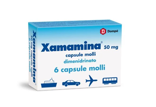 Xamamina 50 mg 6 Capsule Molli Anti Cinetosi