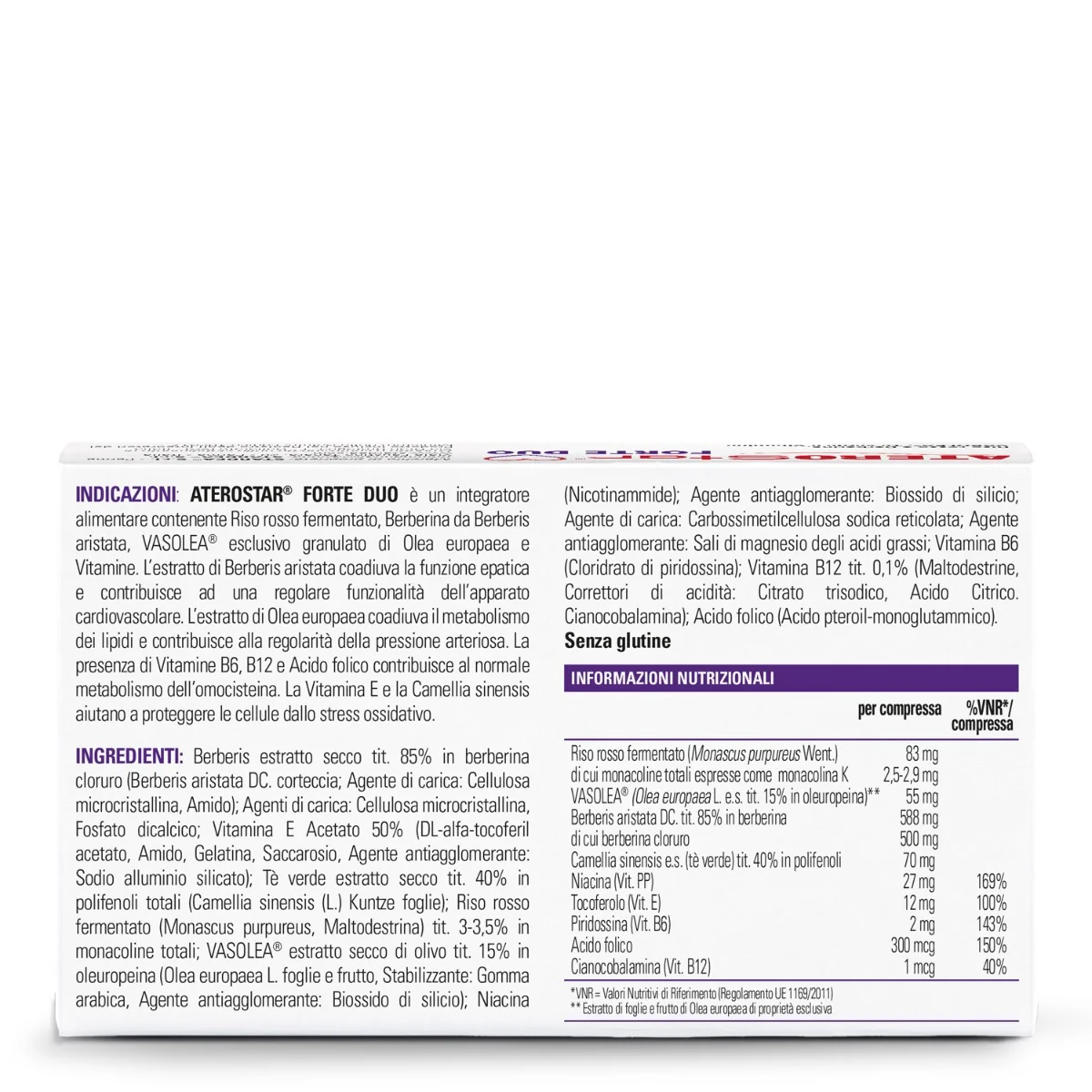 Aterostar Forte Duo 20 Compresse Per il Controllo del Colesterolo