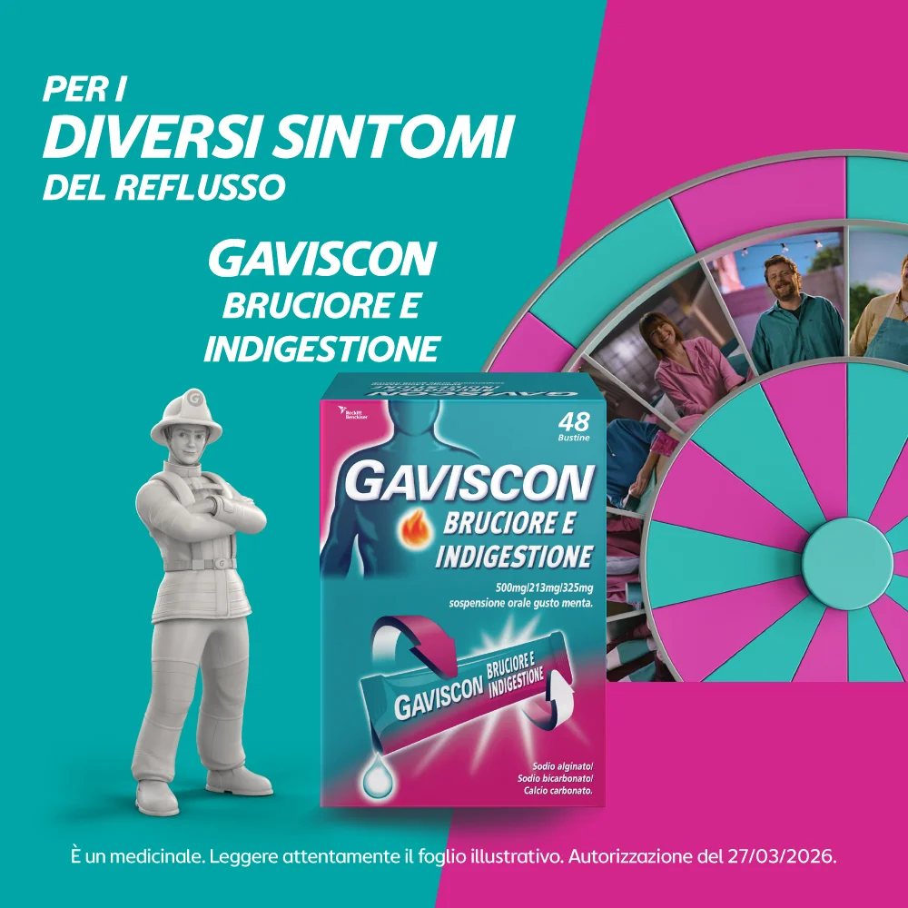 Gaviscon Compresse Masticabili Aroma Menta 500 mg + 267 mg 24 Compresse