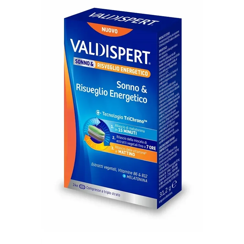 Valdispert Sonno E Risveglio Energetico 24 compresse Integratore per Addormentamento e Risveglio