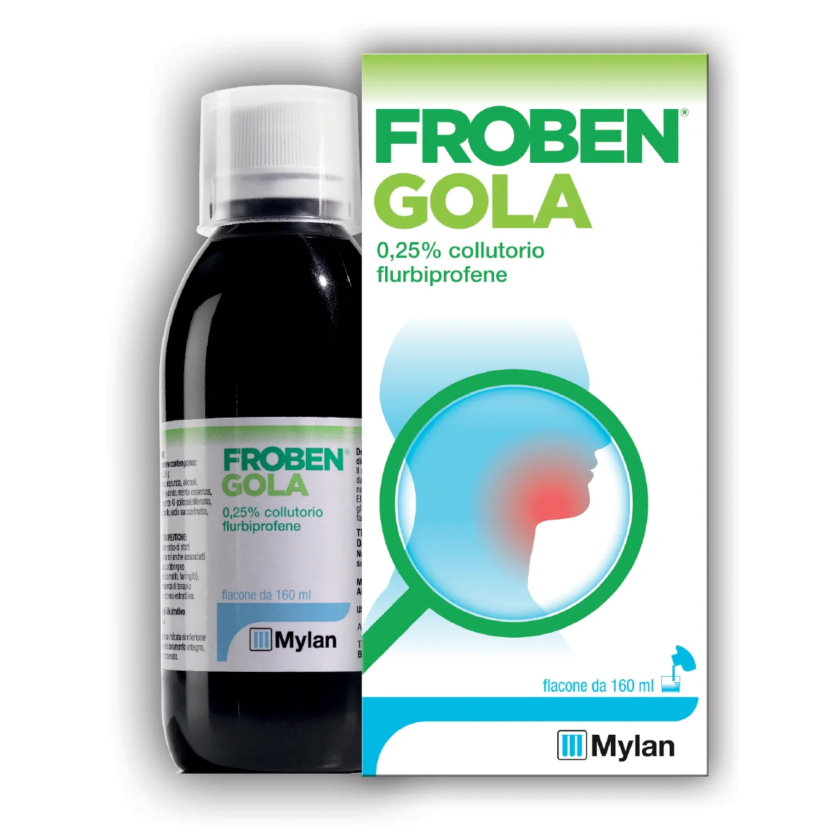Froben Gola Collutorio 25 % Flurbipofene 160 ml Collutorio Antinfiammatorio