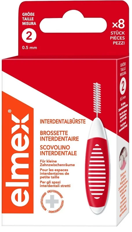 Elmex Interdental Brush Red 0,5Mm 8 Pezzi