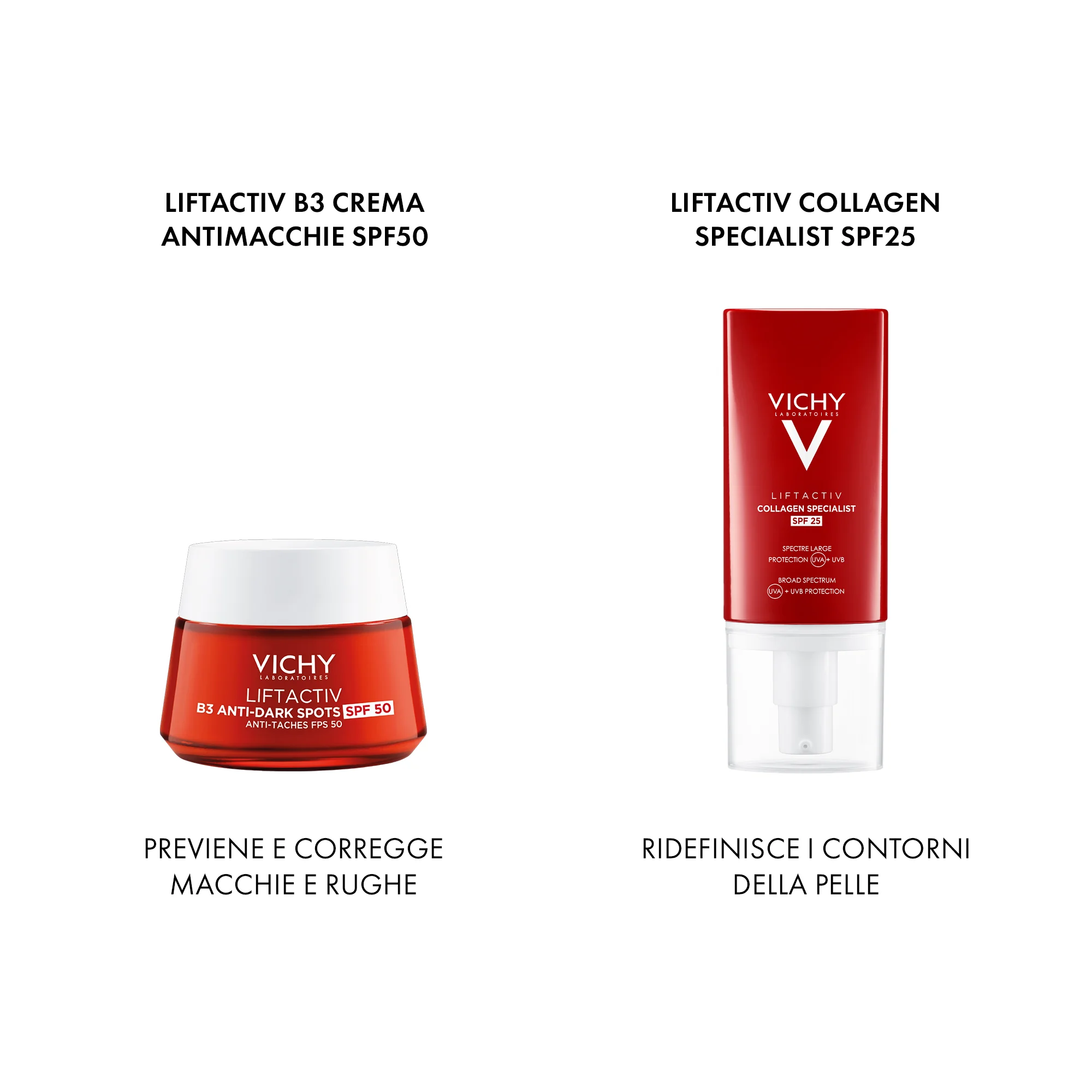 Vichy Liftactiv Crema Viso B3 SPF50, 50 Ml Anti-Macchie