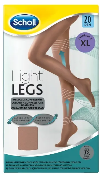 SCHOLL LIGHT LEGS COLLANT 20 DEN CARNE TAGLIA XL