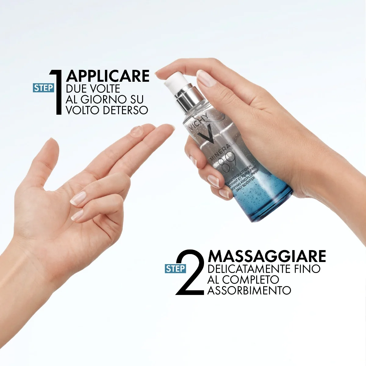Vichy Minéral 89, 50 Ml Booster quotidiano fortificante e rimpolpante con acido ialuronico