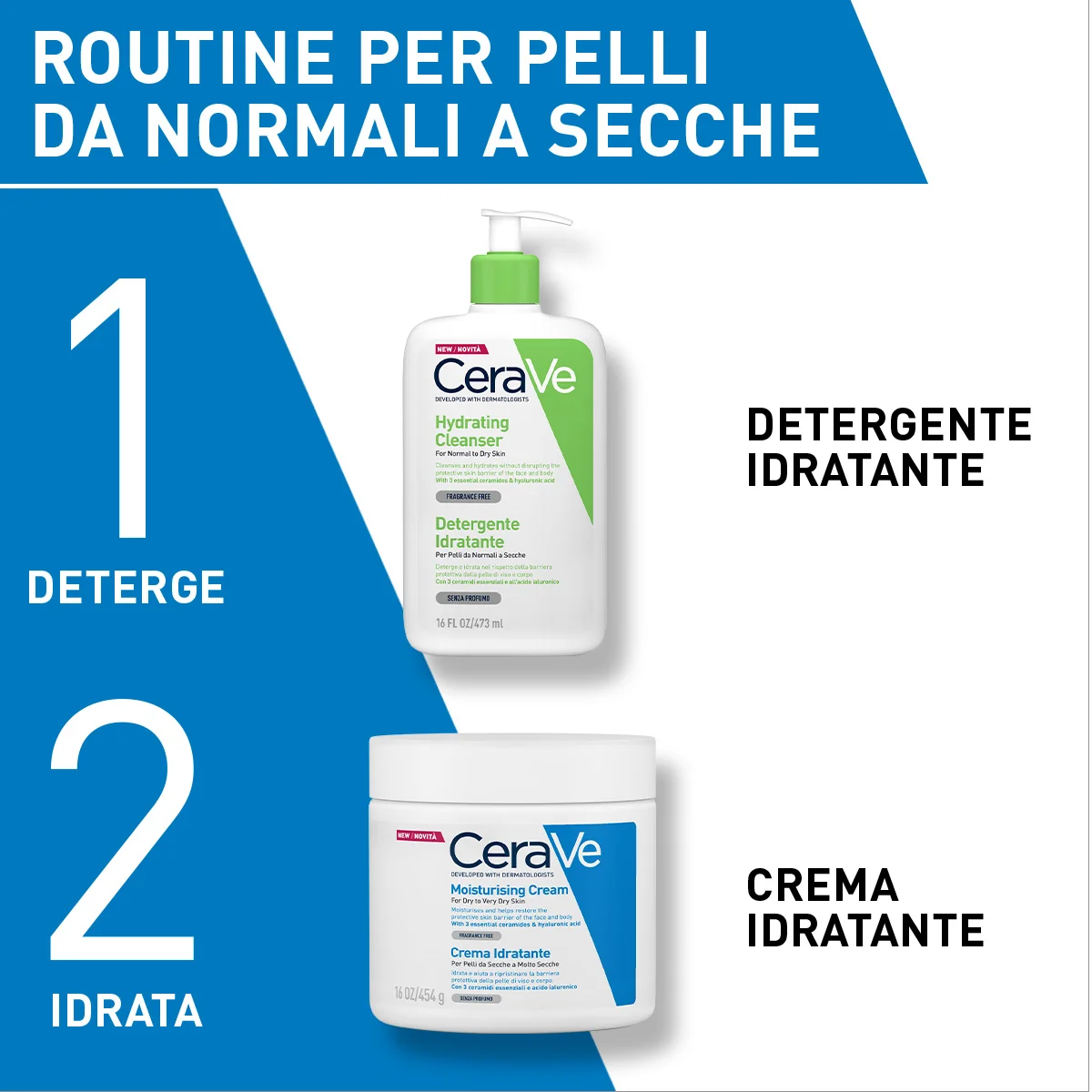 Cerave Crema Idratante 48h 454 g Pelle Secca e Molto Secca