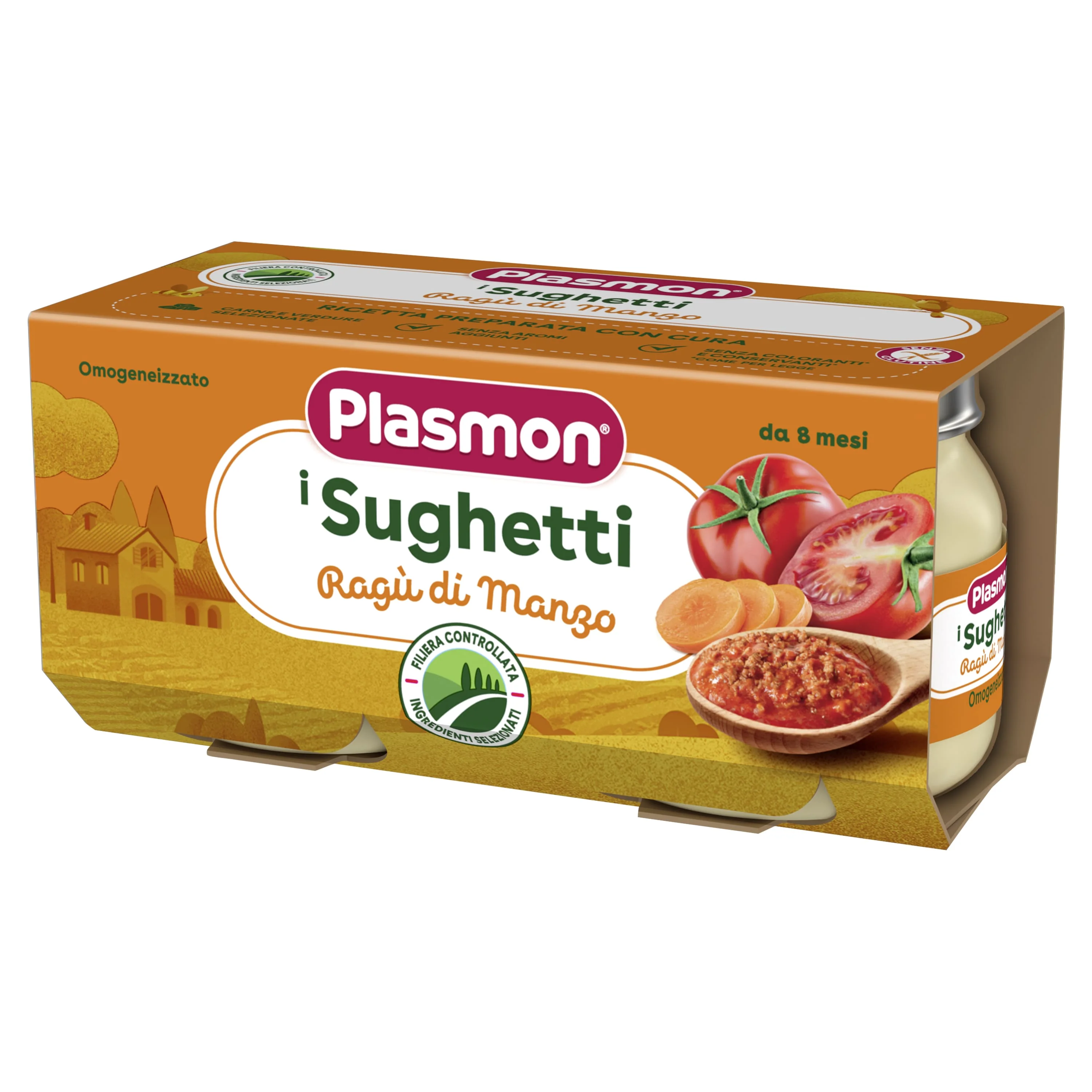 Plasmon I SughettI Ragù di manzo 2x80 g Alimento per l'infanzia
