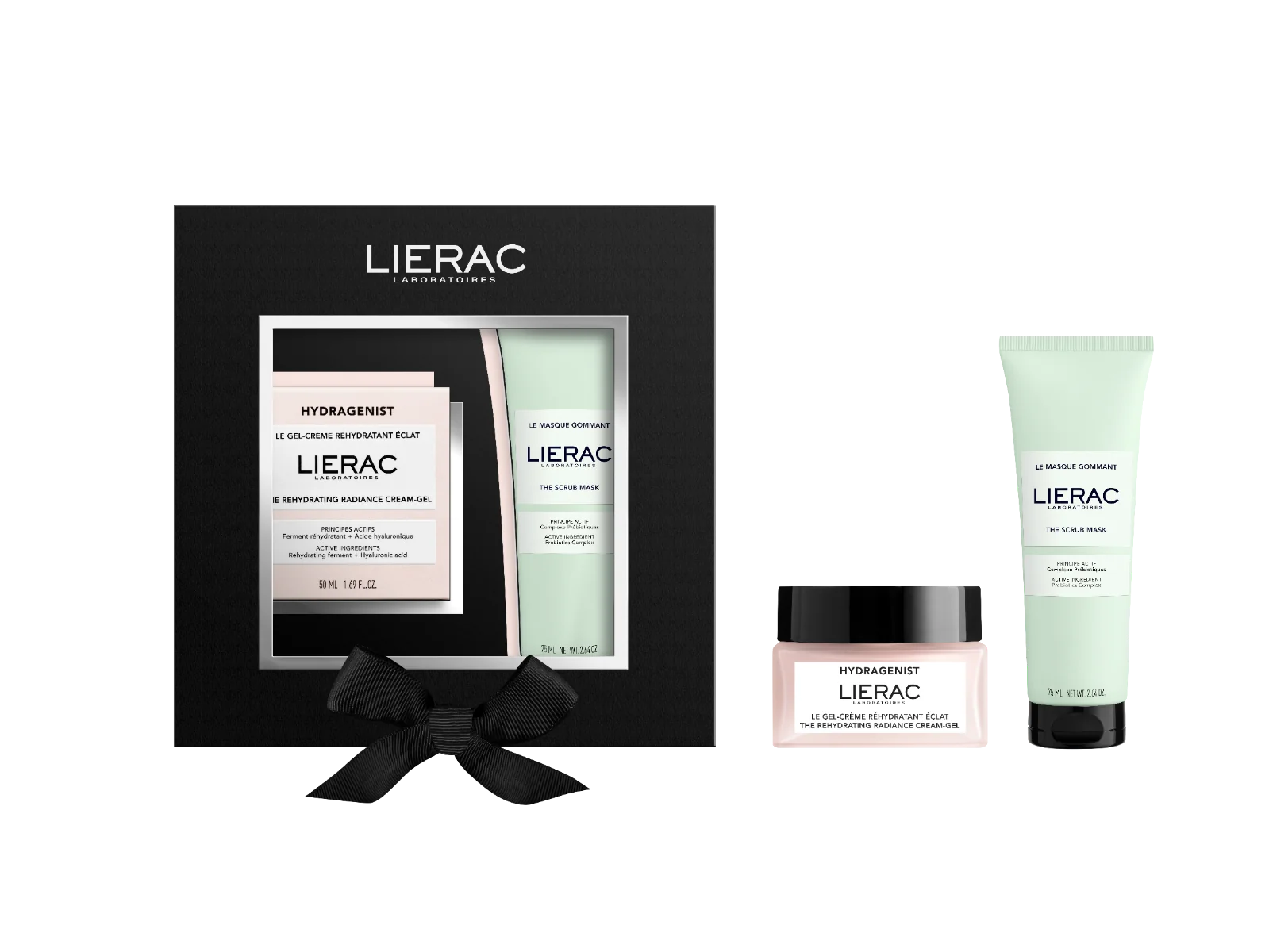 Cofanetto Lierac Hydragenist Gel Crema 50 Ml + Maschera 75 Ml Set pelle disidratata