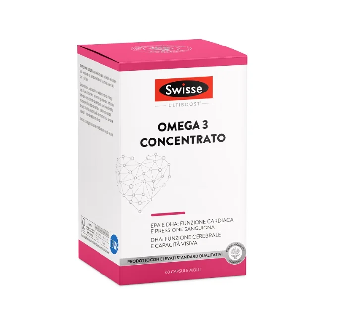 Swisse Omega 3 Concentrato 60 Capsule Per Funzione Cardiaca e Cerebrale