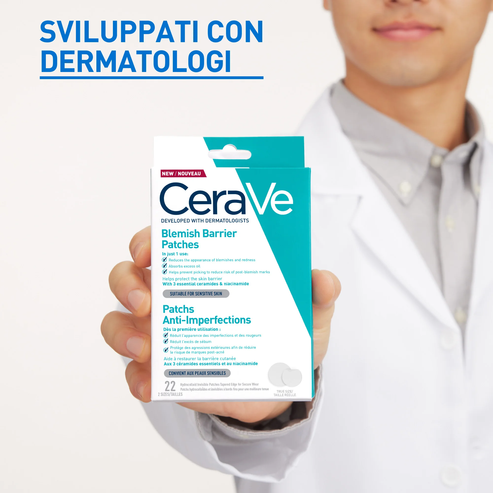 Cerave Patches per il Controllo delle Imperfezioni 22 Pezzi Trattamento Brufoli