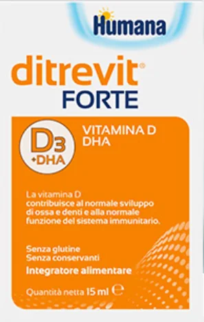 Humana Ditrevit Forte Gocce 15 ml Integratore di Vitamina D