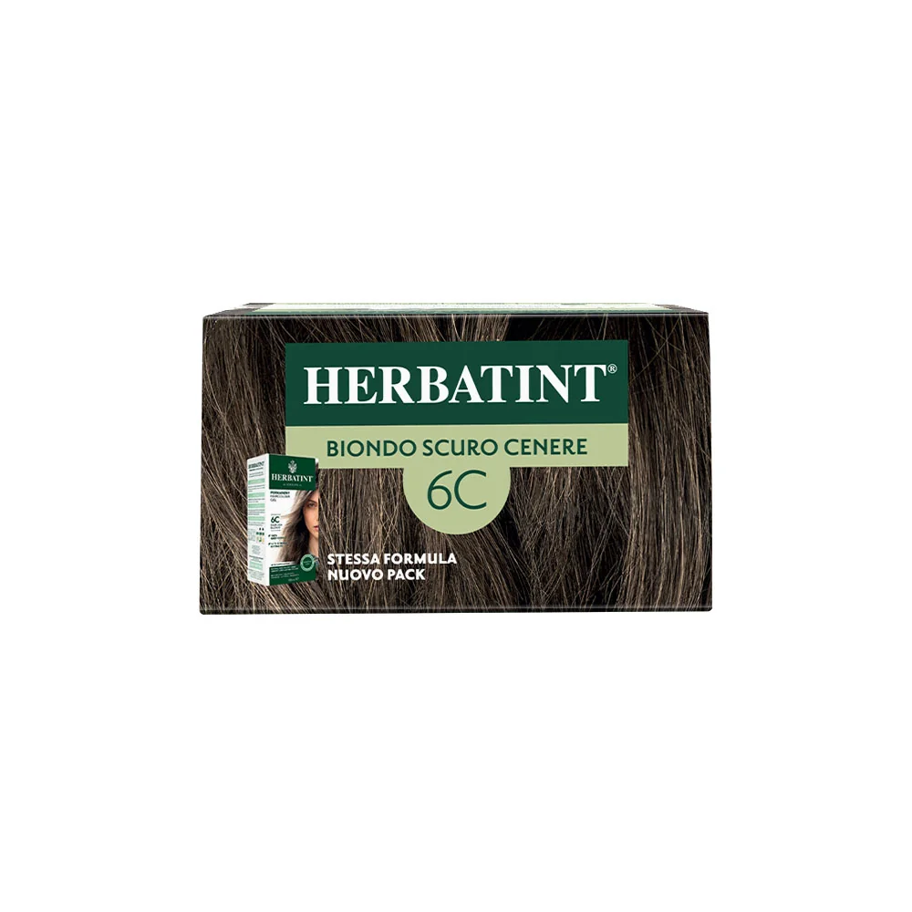 Herbatint Gel Colorante Permanente 6C Biondo Scuro Cenere 170 Ml Colore Intenso e Duraturo