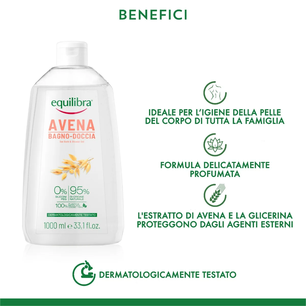 Equilibra Avena Bagno Doccia1L Dermatologicamente Testato