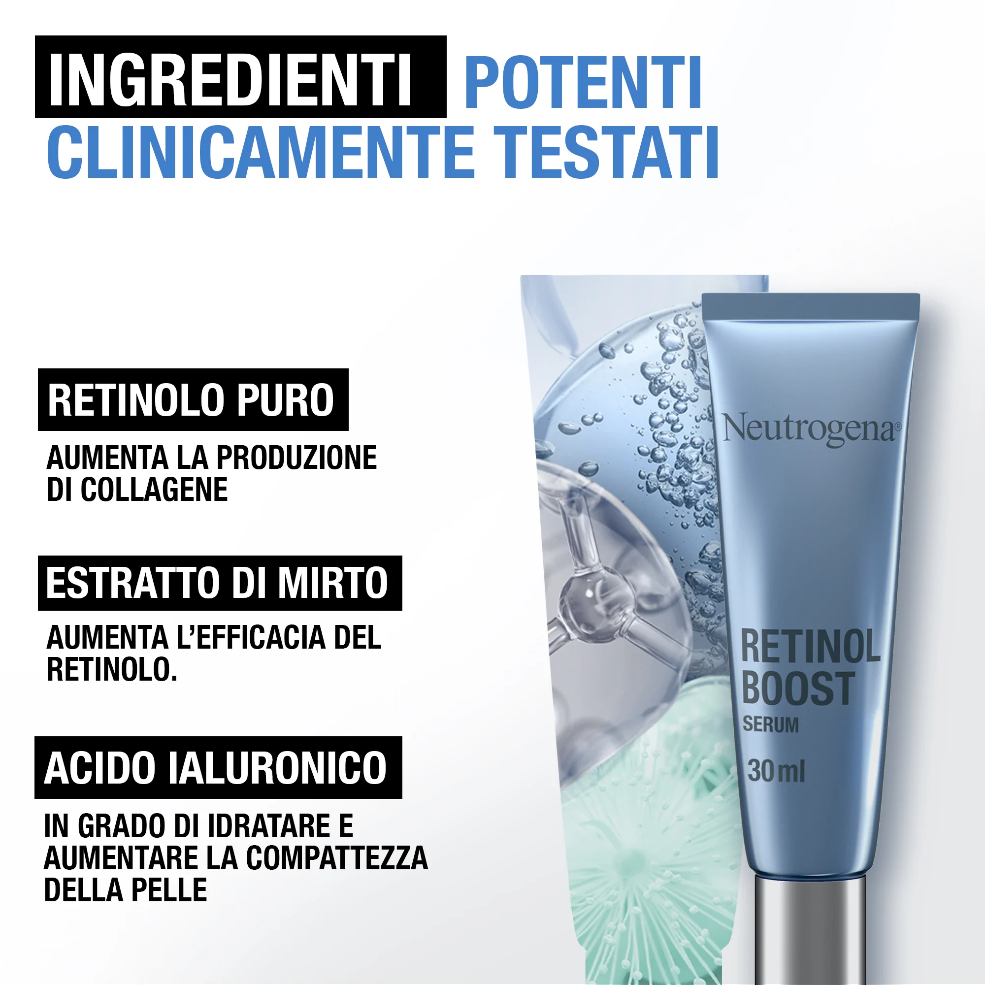 Neutrogena Retinol Boost Siero Viso 30 Ml Per tutti i tipi di pelle