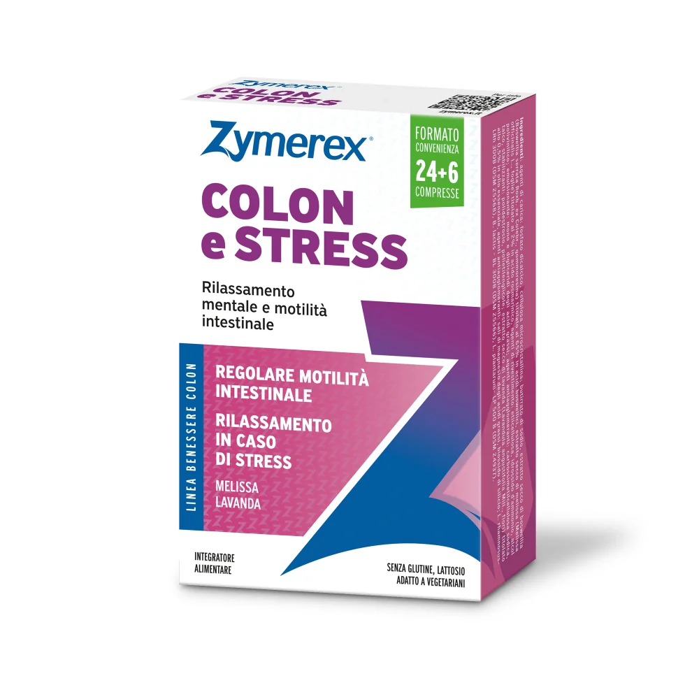 Zymerex Regola Colon E Stress 24 Compresse Equilibrio della Flora Intestinale