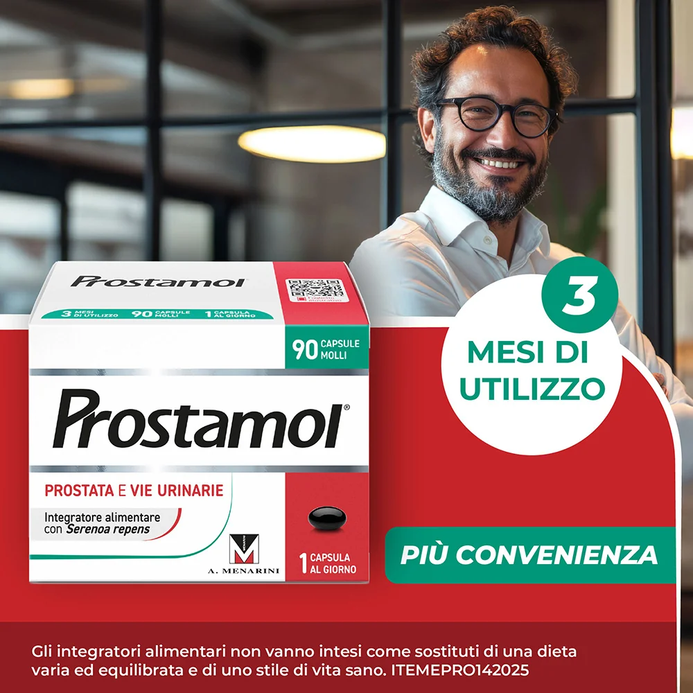 Prostamol 90 Capsule Molli Integratore Prostata e Vie Urinarie