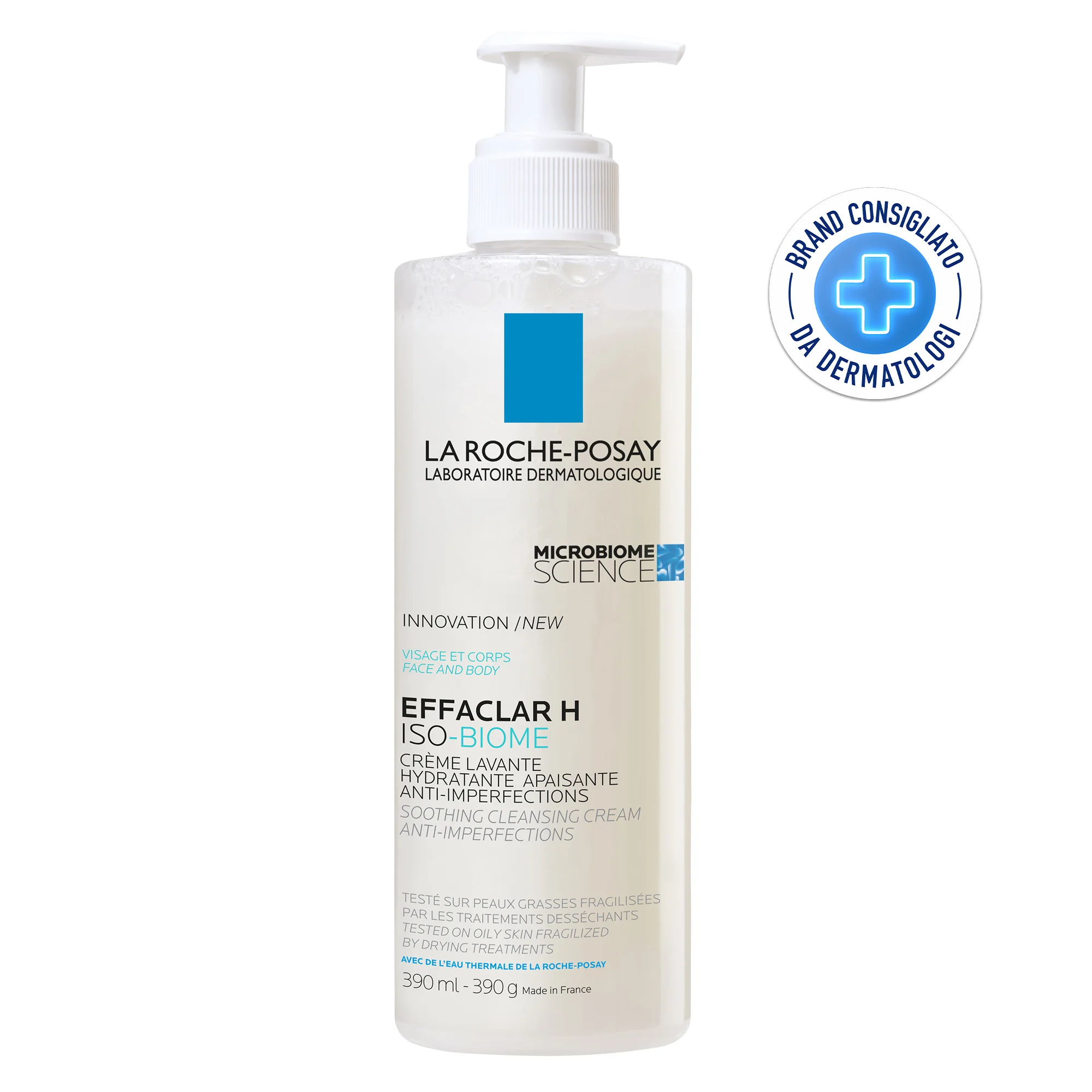 La Roche Posay Effaclar H Iso Biome Crema Lavante 400 ml Detergente Viso Pelle Grassa A Tendenza Acneica