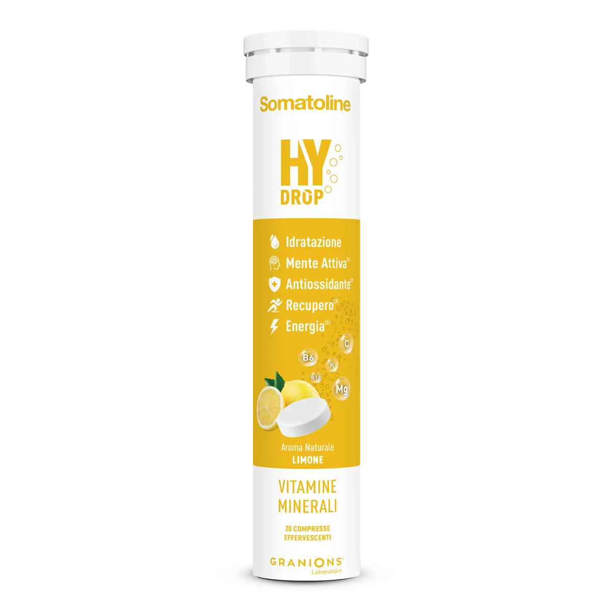 Somatoline Hydrop Limone 20 Compresse Effervescenti Con Vitamine del Gruppo B
