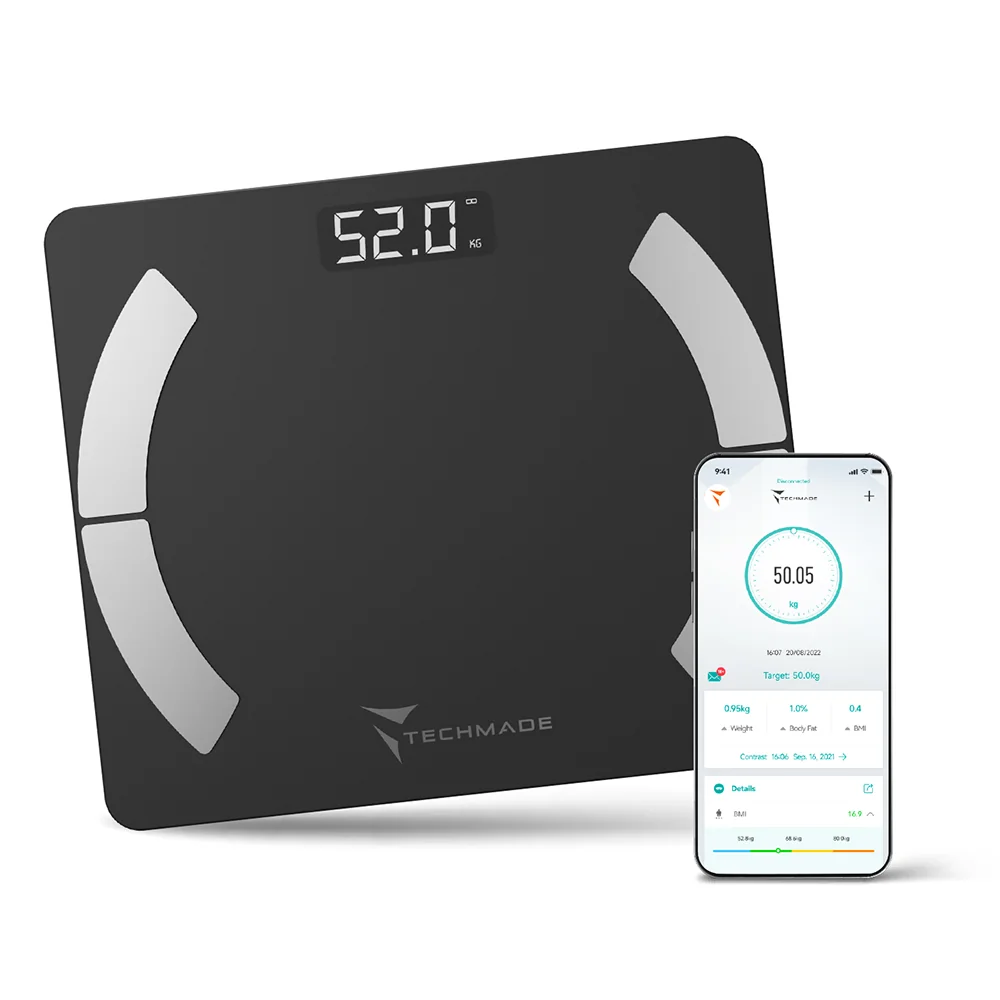 Techmade Bilancia Smart Black Controllo Peso