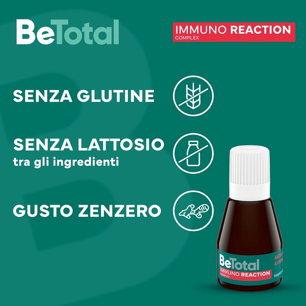 Be-Total Immuno Reaction 8 Flaconcini Integratore Alimentare Difese Immunitarie Vitamina C