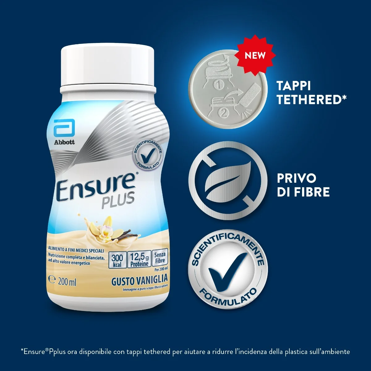Abbott Ensure Plus Vaniglia 4x200ml Integratore Ipercalorico