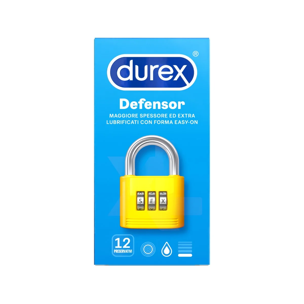 Durex Defensor Preservativi Lubrificati 12 Pezzi