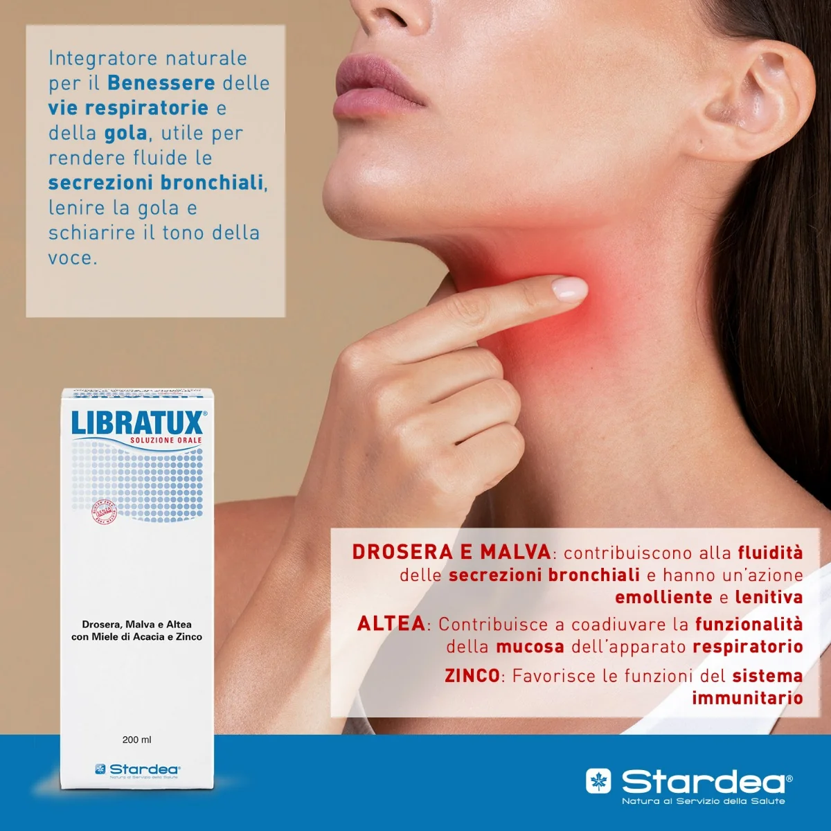 Libratux Integratore 200 ml Mucosa Orofaringea