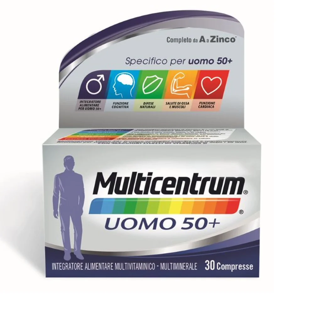 Multicentrum Uomo 50+ 30 Compresse Integratore Multivitaminico