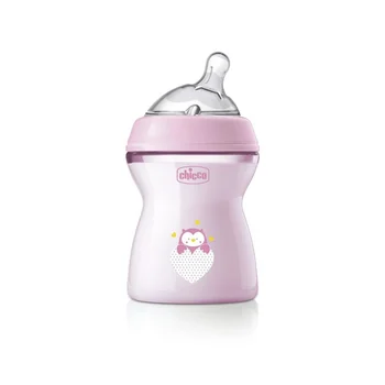 Chicco Biberon Natural Feeling Flusso Medio 250 ml Rosa 2 Mesi+