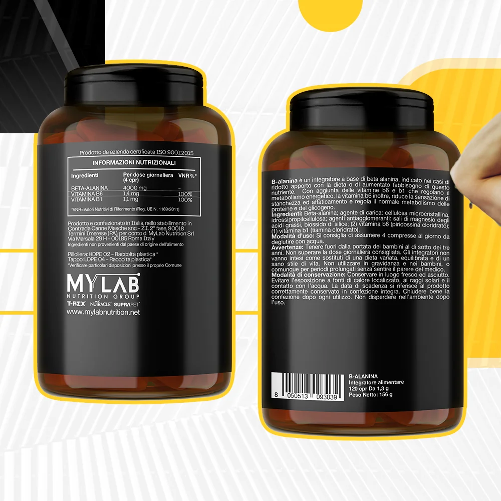 T-Rex B-Alanina 120Cpr Con Vitamina B1 e B6