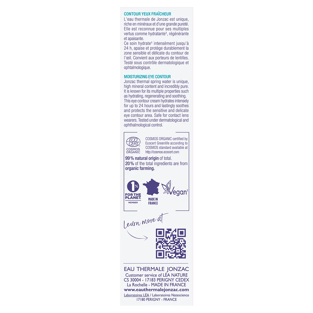 Jonzac Trattamento Contorno Occhi Rehydrate 15 Ml Rinfrescante