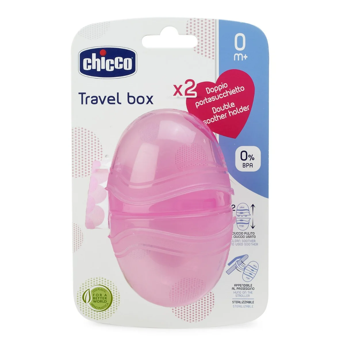 Chicco Portasucchietto Doppio Rosa da 0 mesi