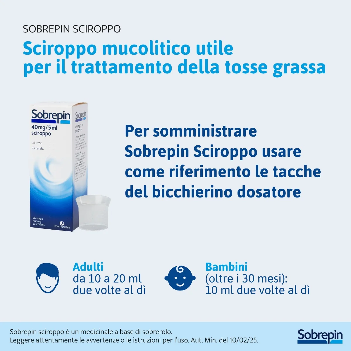 Sobrepin Sciroppo Tosse Grassa Mucolitico 40 Mg/5 Ml Tosse