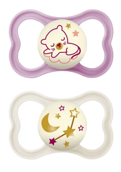 Mam Air Night Succhietto 16+ Mesi Silicone Doppio Femmina Si illumina di notte