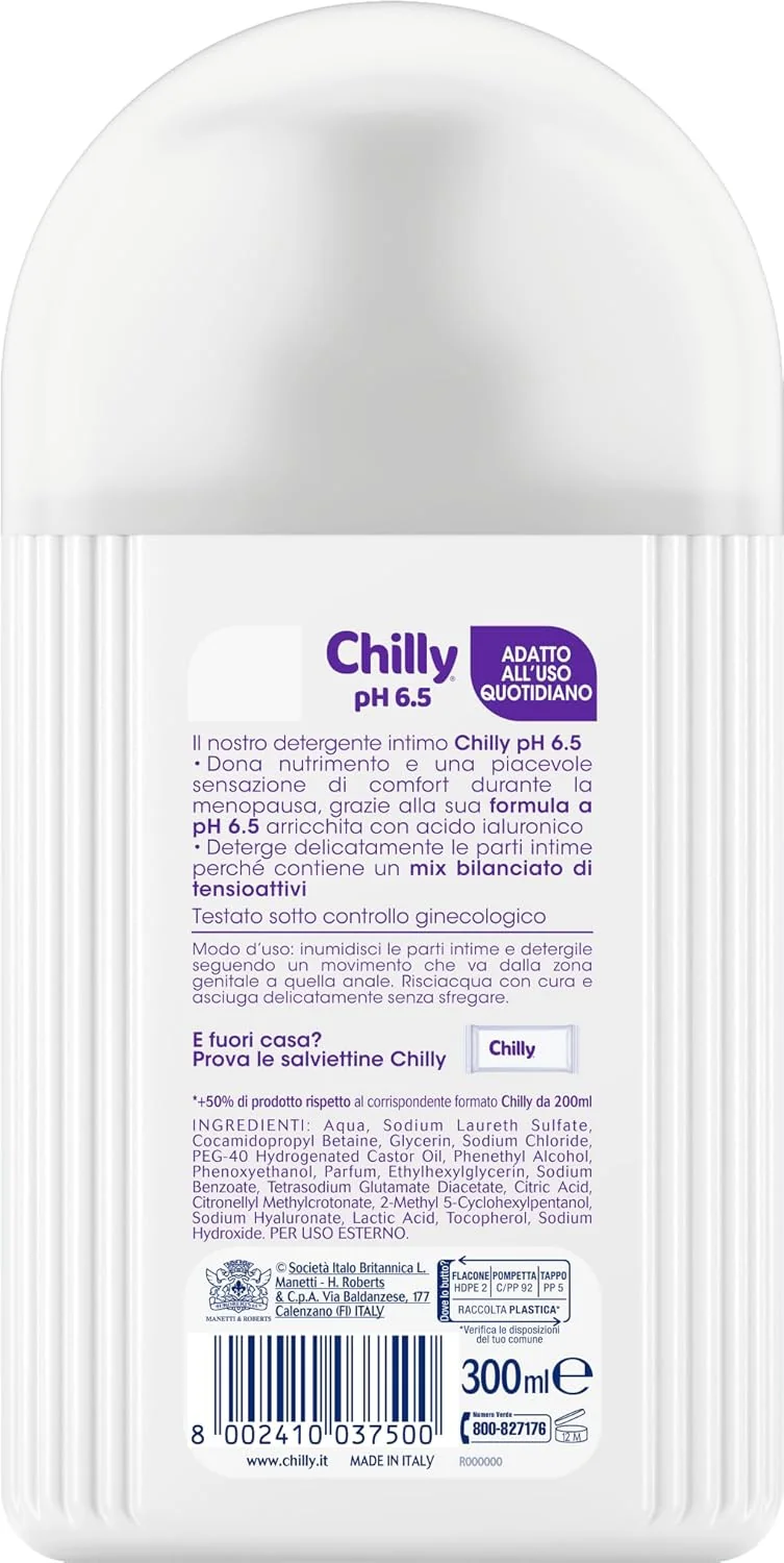 Chilly Detergente Menopausa Ph 6.5 300 Ml