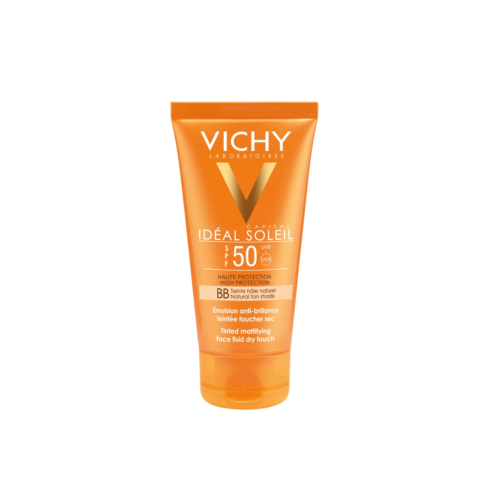 Vichy Capital Soleil BB Emulsione Colorata Effetto Asciutto Mat SPF 50 Protezione Viso 50 ml Per Tutti i Tipi di Pelle