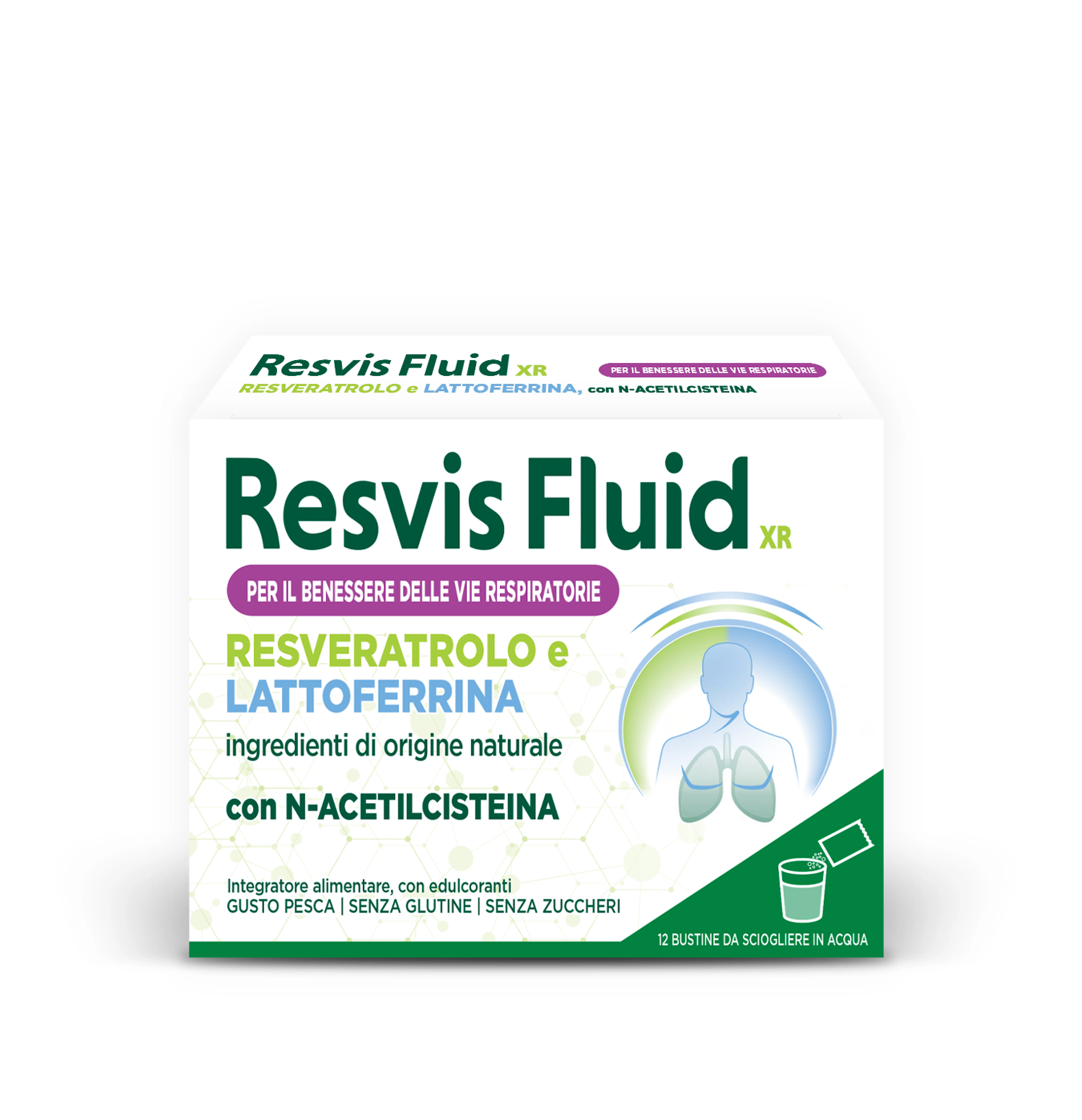 Resvis Fluid XR 12 Bustine Integratore Fluidificante per Tosse Grassa