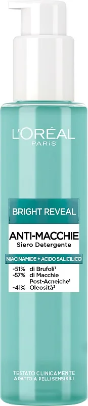 L'Oreal Paris Bright Reveal Siero Detergente Anti-Macchie 150Ml