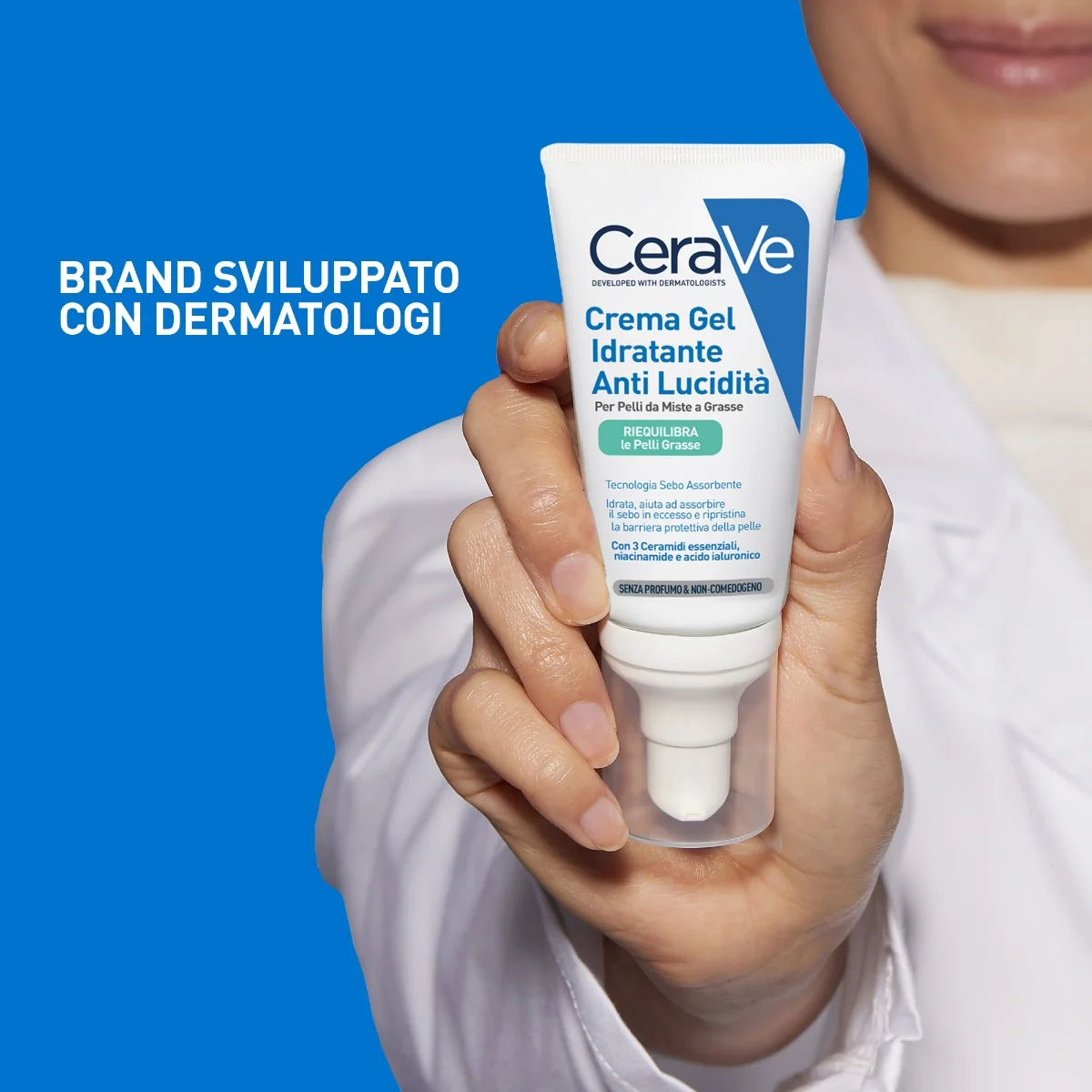 Cerave Crema Viso Idratante Mat 52 Ml Pelli da Miste a Grasse