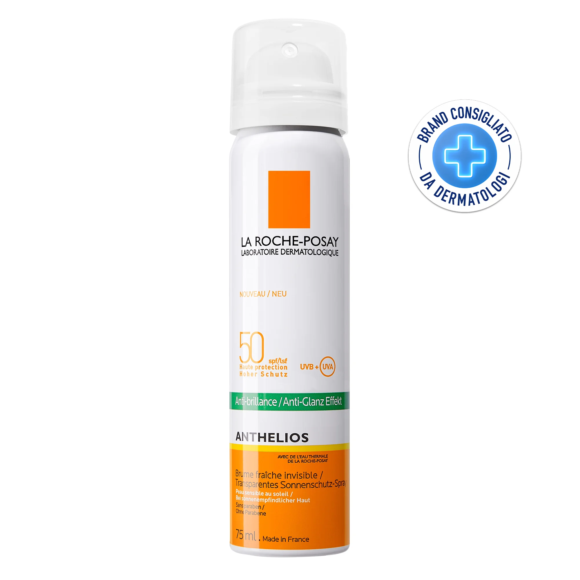 La Roche Posay Anthelios Spray Viso Invisibile SPF50+, 75 Ml Protezione viso opacizzante